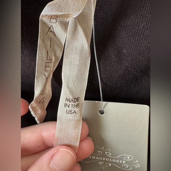 NWT Bailey 44 from Anthropologie Black Scoop Neck Shirt - Picture 4 of 6